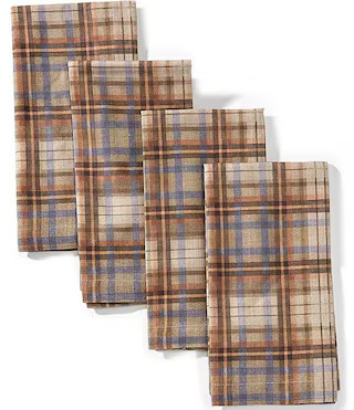 Southern Living Scenic Wetland Plaid Napkins, Set of 4 | Dillard's | Dillard's