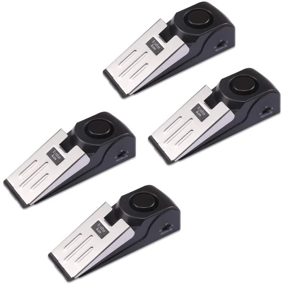 4-Pack Safety Wedge Door Stop Alarm Stopper Blocking Travel Home Security Alert 120db (Pack of 4) | Walmart (US)