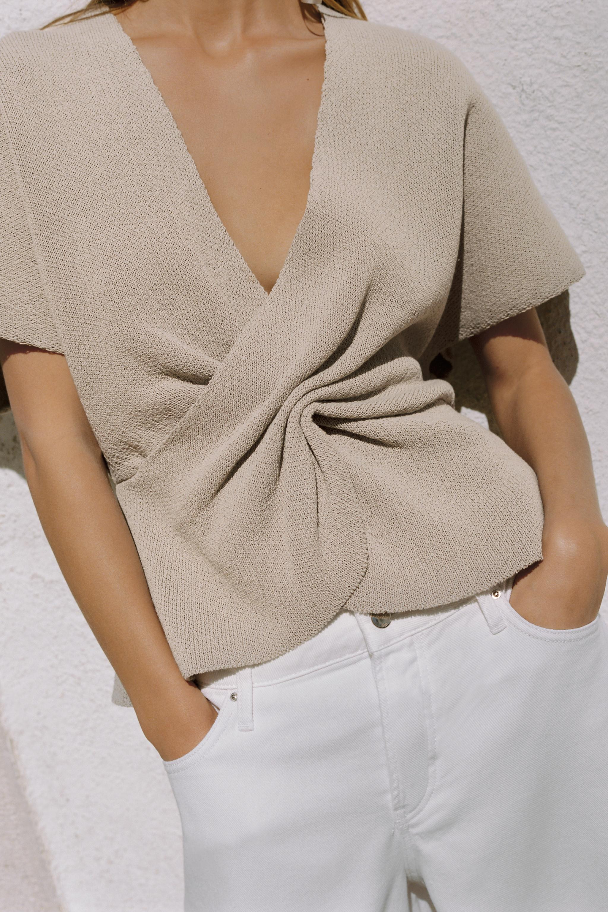 KNOTTED KNIT TOP | Zara UK