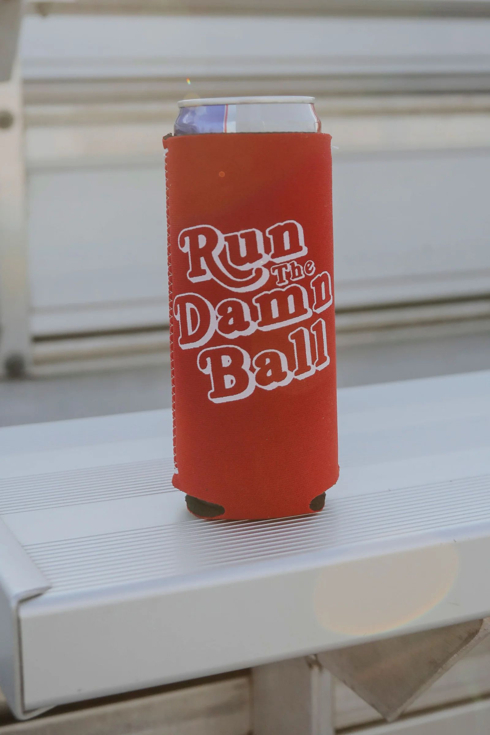 charlie southern: run the damn ball drink sleeve | RIFFRAFF