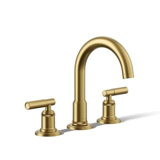 Torrington 8 in. Widespread Double Handle Bathroom Faucet in Vibrant Brushed Moderne Brass | The Home Depot
