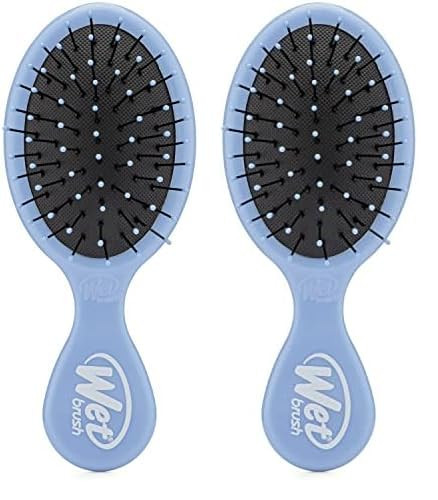 Wet Brush Detangling Brush, Mini Detangler Brush (Sky) - Wet & Dry Tangle-Free Hair Brush for Women & Men - No Tangle Soft & Flexible Bristles for Straight, Curly, & Thick Hair (Pack of 2) | Amazon (US)