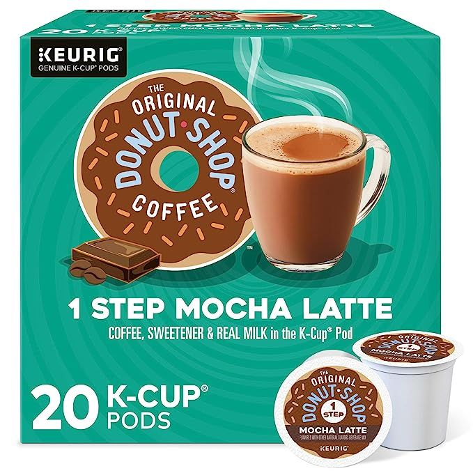 The Original Donut Shop Mocha Latte, Single-Serve Keurig K-Cup Pods, Flavored Coffee, 20 Count | Amazon (US)