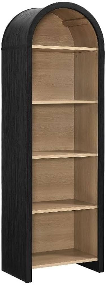 Modway Evie Modern Arched Narrow Bookcase in Black - 71 Inch Open Shelf Display Cabinet - Stylish... | Amazon (US)
