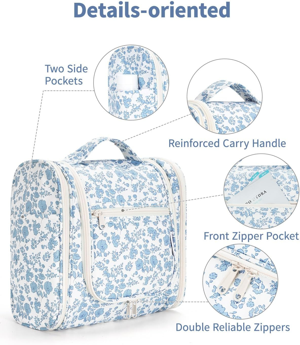 Narwey Hanging Toiletry Bag for Women Travel Makeup Bag Organizer Toiletries Bag for Cosmetics Es... | Amazon (US)