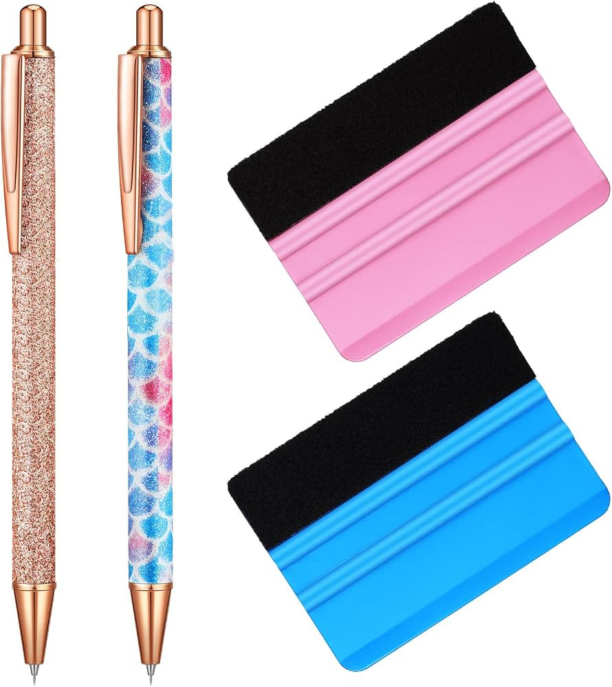 4 Pcs Weeding Tools for Vinyl, 2 Pcs Air Release Pen Glitter Craft Vinyl Weeding Pen Point Retrac... | Amazon (US)