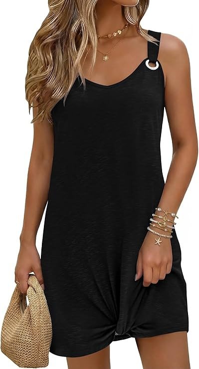 Ekouaer Swimsuit Coverup for Women Sleeveless Bathing Suit Cover Up 2026 Twisted Tank Beach Summe... | Amazon (US)