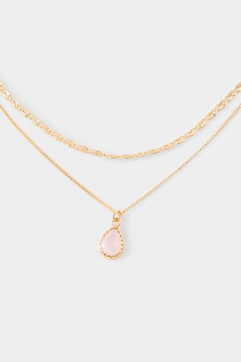 Zoe Teardrop Pendant Layered Necklace | Francesca’s Collections