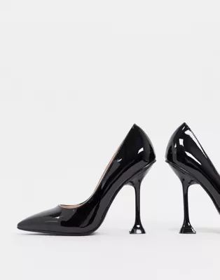 RAID Lianni feature heel pumps in black patent | ASOS (Global)