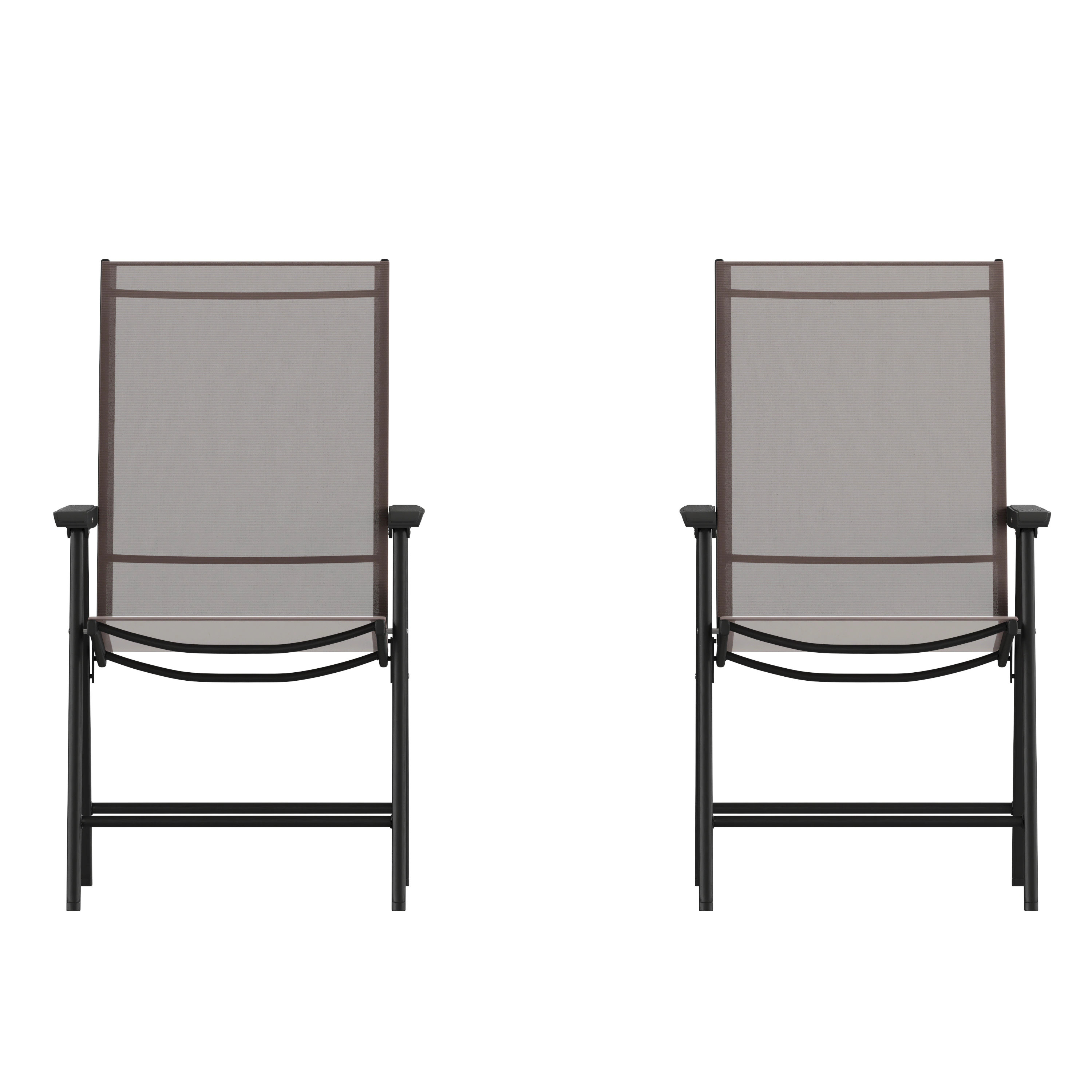 Flash Furniture Paladin Brown Outdoor Folding Patio Sling Chair one_size | 196861102653 | Lowe's