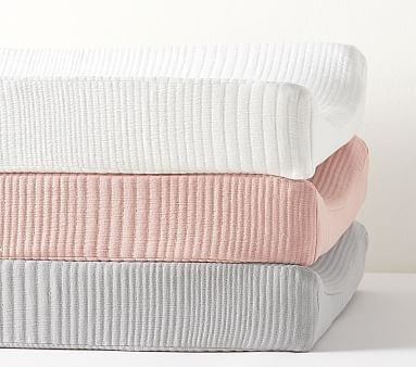 west elm x pbk Organic Matelasse Changing Pad Cover | Pottery Barn Kids
