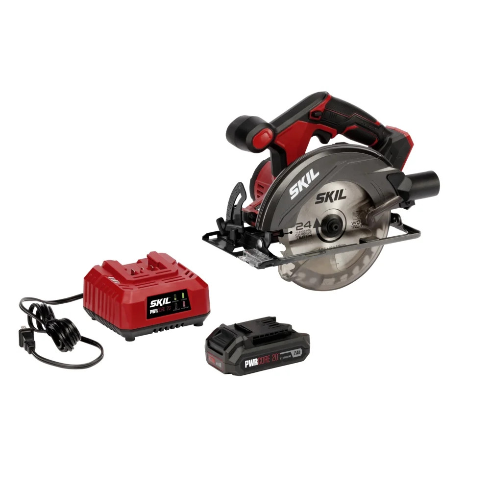 SKIL CR540602 20V 6-1/2'' Cordless Circular Saw Kit with 2.0Ah Lithium Battery & Charger | Walmart (US)