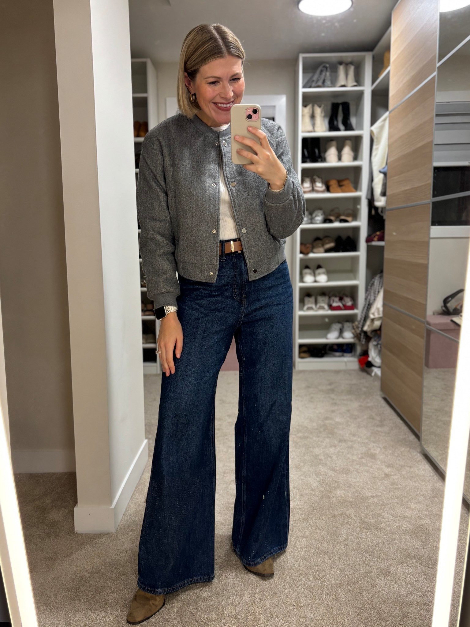 Another option and way to style this cute wool blend bomber jacket for work 

#LTKStyleTip #LTKSaleAlert #LTKFindsUnder50