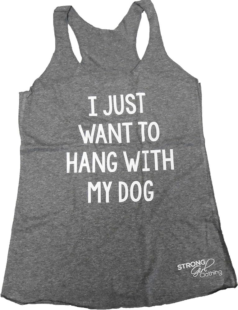 SGC Women's I Just Want to Hang Out with My Dog Tank Top | Amazon (US)