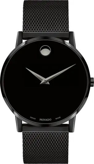 Movado Museum Classic Mesh Strap Watch, 40mm | Nordstrom | Nordstrom