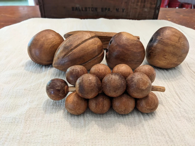 Vintage Wooden Fruit 6 Piece Set MCM Mid Century Retro - Etsy | Etsy (US)
