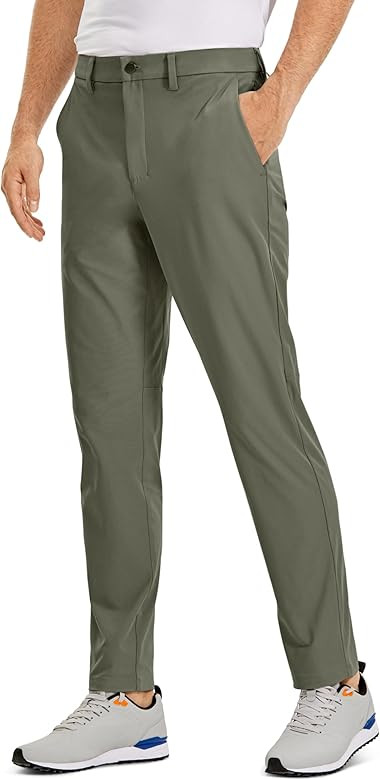 CRZ YOGA Men's Quick Dry Lightweight Golf Pants, All Day Comfy Work Casual Trousers with Pockets,... | Amazon (US)