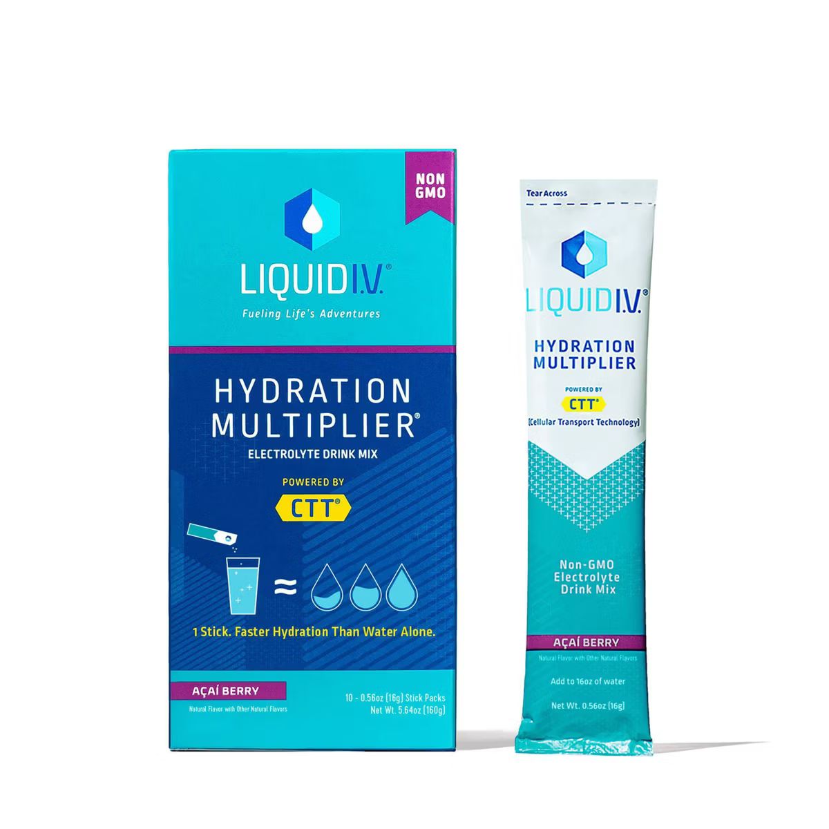 Liquid I.V. Hydration Multiplier Vegan Powder Electrolyte Supplements - Acai Berry - 0.56oz each/... | Target