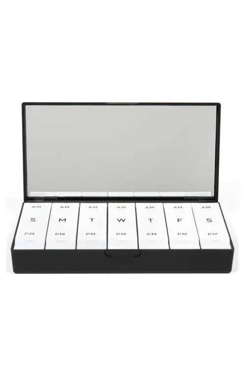 PORT AND POLISH AM & PM Pill Box in Black at Nordstrom | Nordstrom