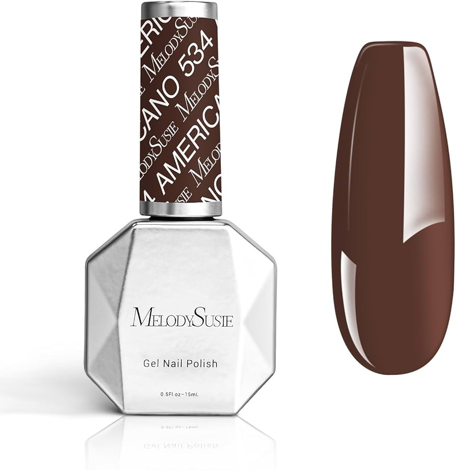 MelodySusie Gel Nail Polish,15ML Americano Brown Color Soak Off UV LED Gel Polish Nail Art Manicu... | Amazon (US)