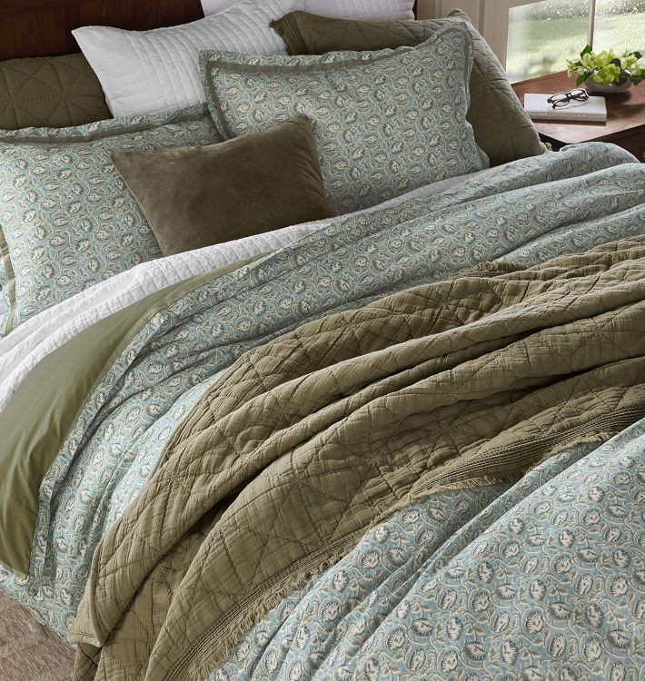 Malta Printed Euro Sham Citadel | Rejuvenation