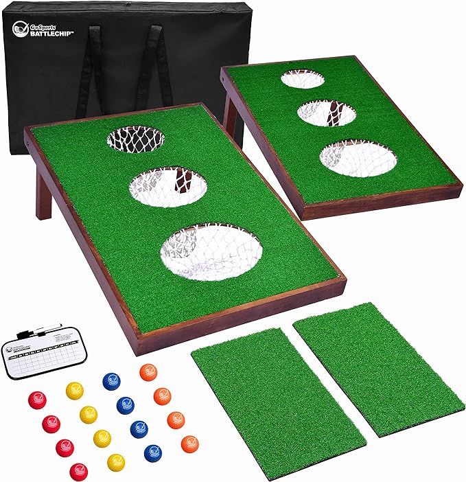 GoSports BattleChip VERSUS Golf Game - Includes Two 3 ft x 2 ft Targets, 16 Foam Balls, 2 Hitting... | Amazon (US)