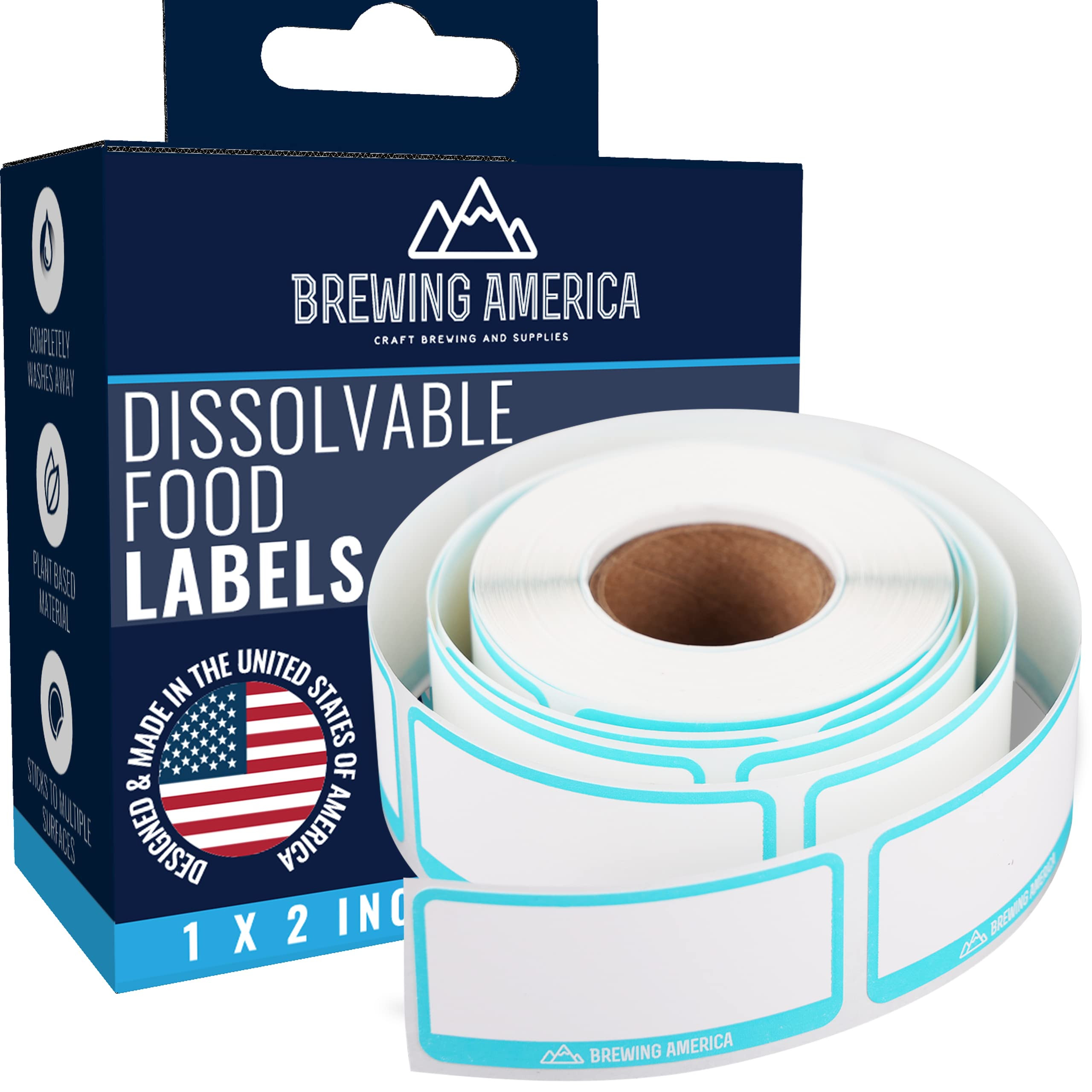 Dissolvable Food Labels for Food Containers - Made in USA - 1x2 Great for Food Prep, Pantry, Cann... | Amazon (US)