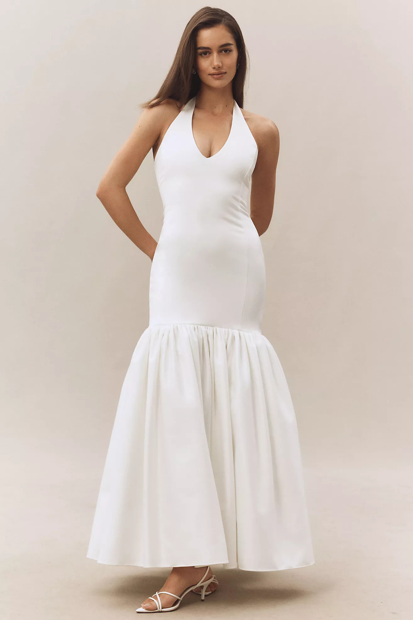 Delfi Collective Isha Halter Fit & Flare Maxi Dress | Anthropologie (US)