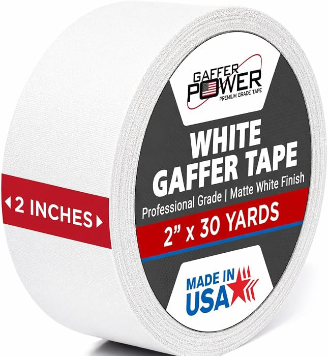 Gaffer Power White Gaffer Tape 2 Inch x 30 Yards, Pro Grade, Made in USA     Writable surface for... | Amazon (US)