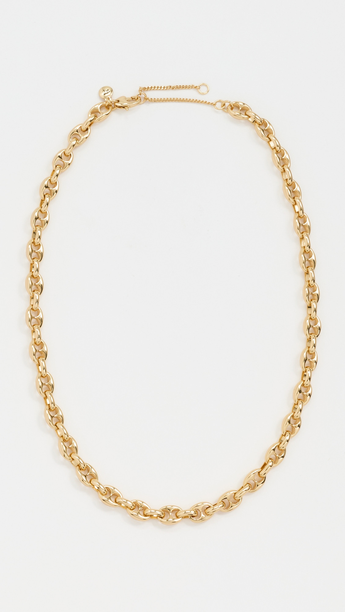 Madewell Puffy Mariner Link Necklace Warm Silver One Size | Shopbop
