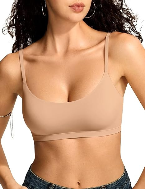Vertvie Womens Wireless Bralettes Cami Bras Unlined Seamless No Underwire No Padding Scoop Neck C... | Amazon (US)