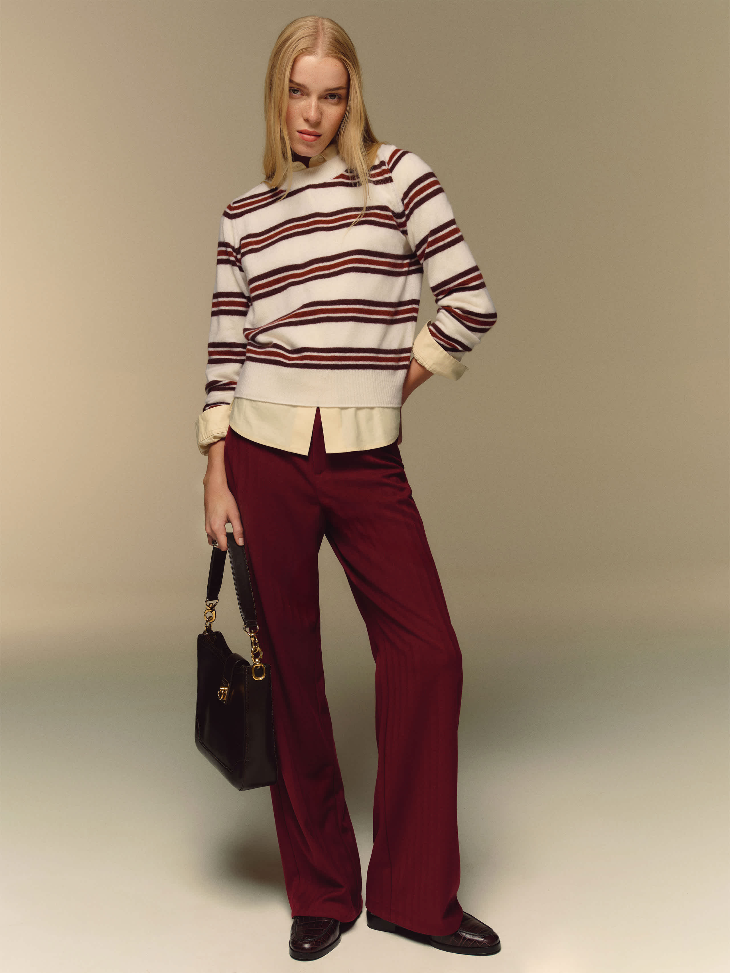 Reformation Nikki Cashmere Crew Sweater Ivory Medium | Reformation (Global)