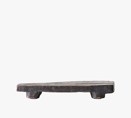 Found Reclaimed Wood Pedestal Tray | Pottery Barn (US)