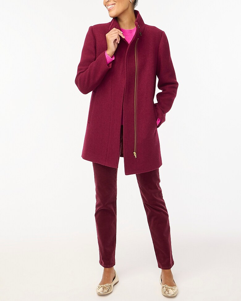 Button-neck city coat | J.Crew Factory