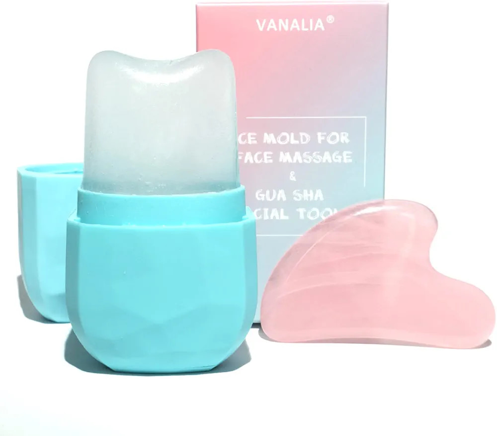 Ice Roller for Face and Eye, Gua Sha Face Massage, Skin Care Set Facial Beauty Ice Roller, Silico... | Amazon (US)