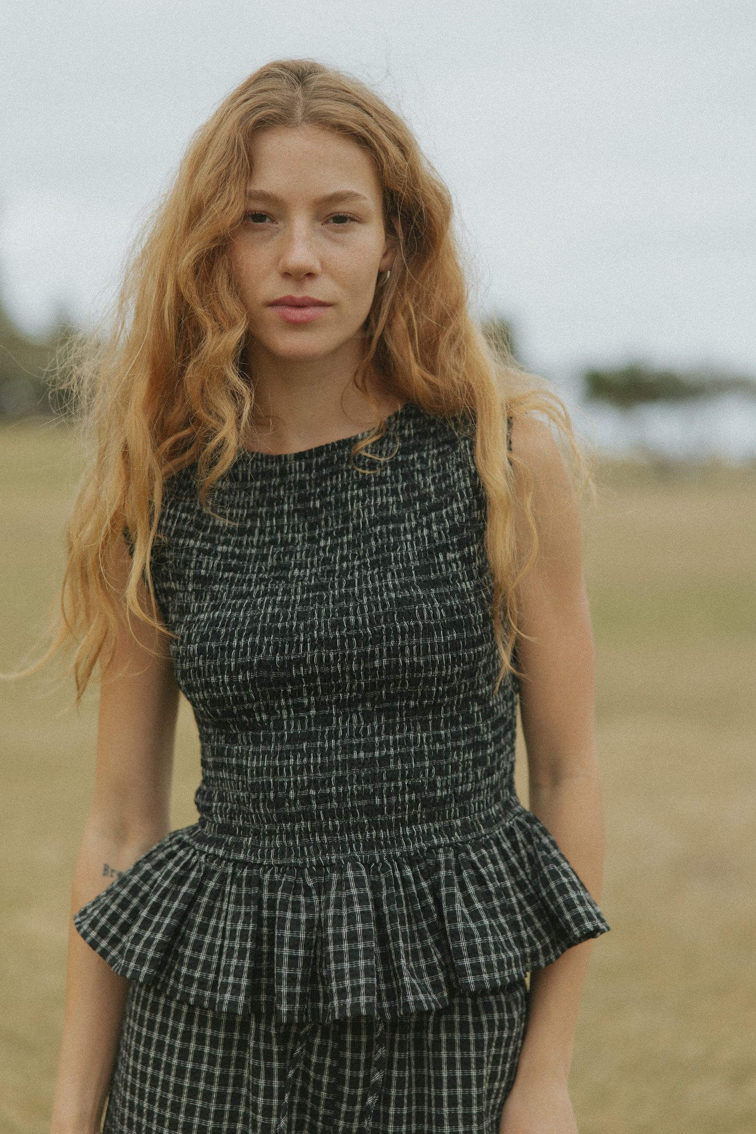 Nova Top in Obsidian | Black Ruffle Top XL | Altair The Label