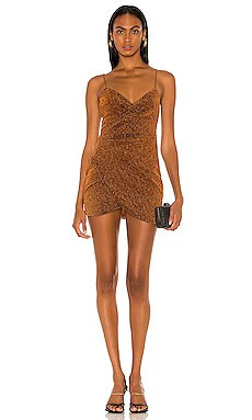 superdown Delanie Mini Dress in Rust Metallic from Revolve.com | Revolve Clothing (Global)