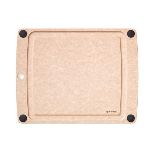Epicurean All-In-One Cutting Board with Non-Slip Feet and Juice Groove, 14.5" × 11.25", Natural/Black | Amazon (US)