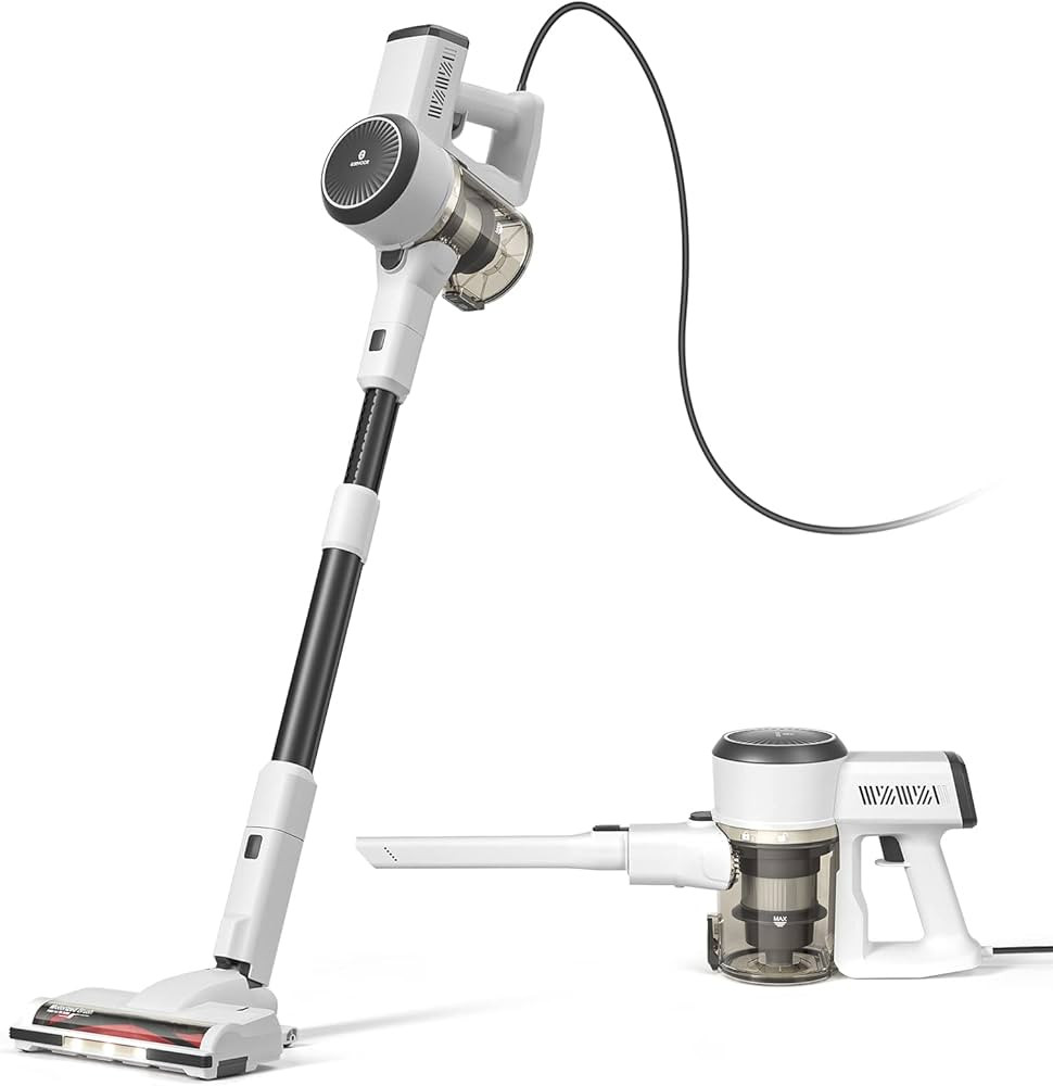 Corded Stick Vacuum Cleaner, 600W Powerful 20KPA Suction Stick Vacuum with LED Floor Head, Self-s... | Amazon (CA)