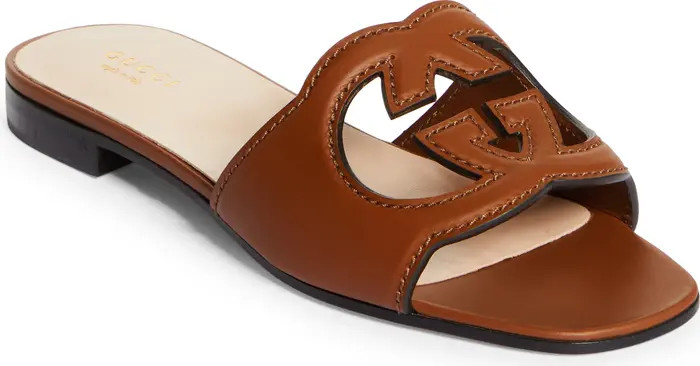 Gucci Interlocking G Cutout Slide Sandal (Women) | Nordstrom | Nordstrom