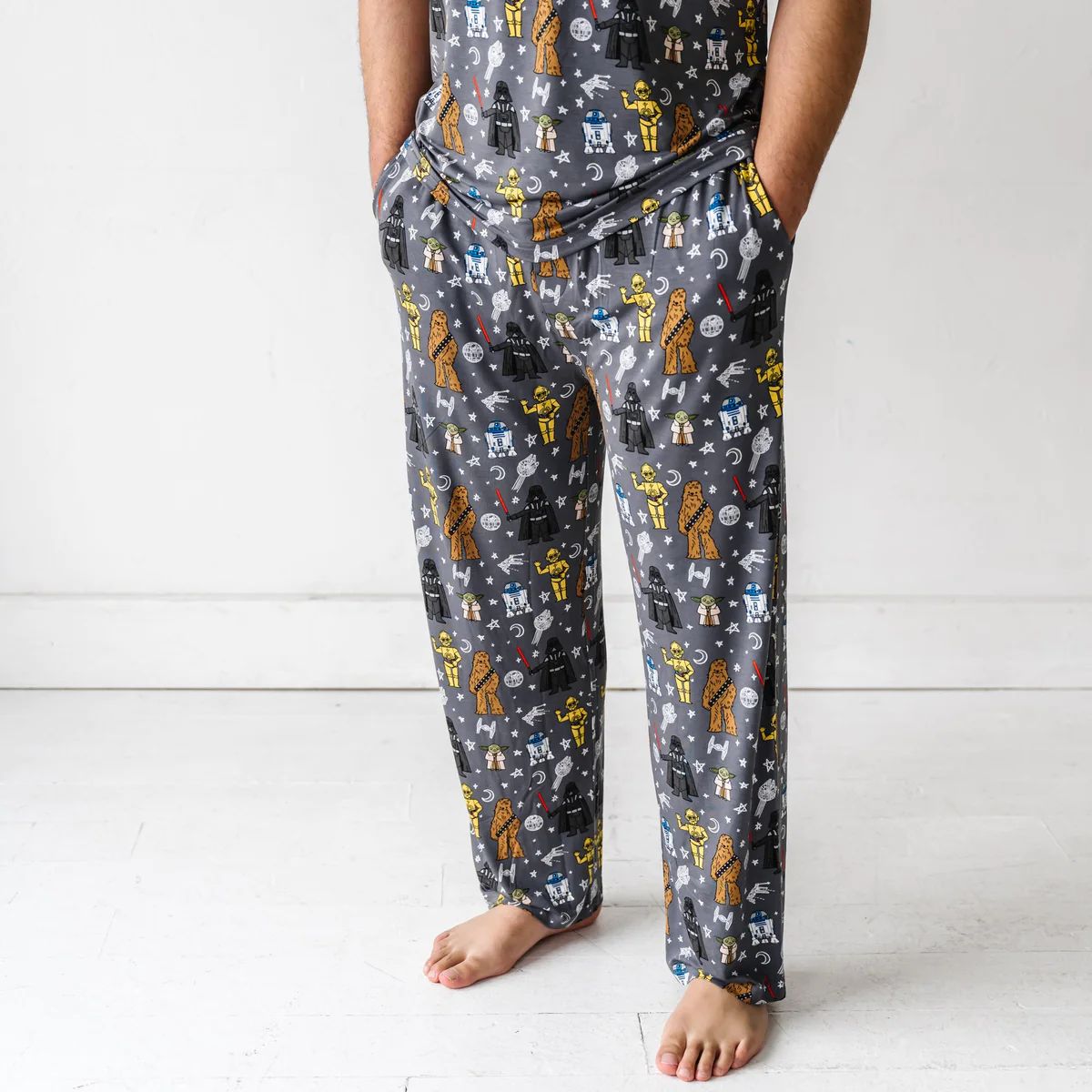 May the Force Be With You Men's Bamboo Viscose Pajama Pants | Little Sleepies