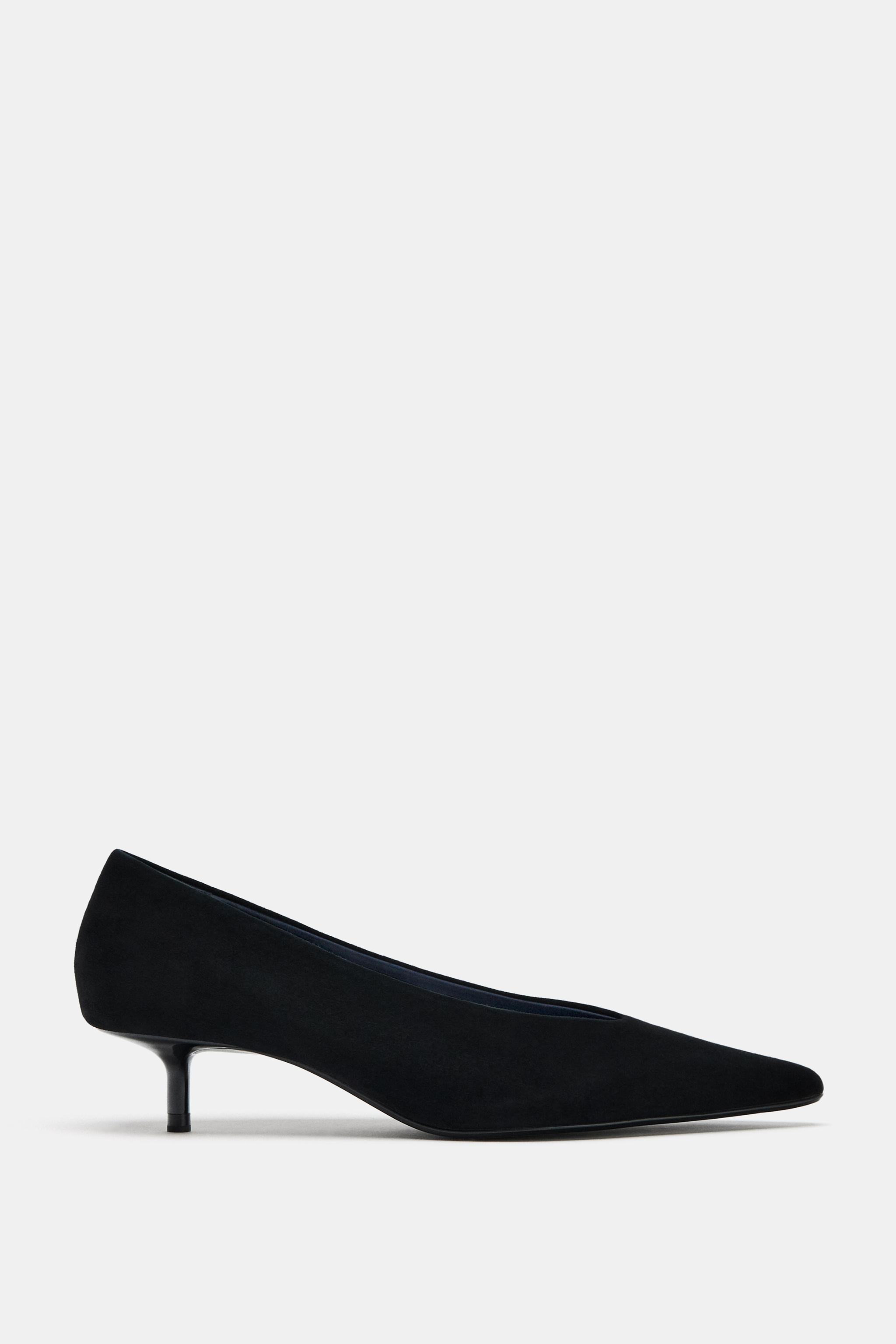 SUEDE KITTEN HEEL SHOES | Zara US