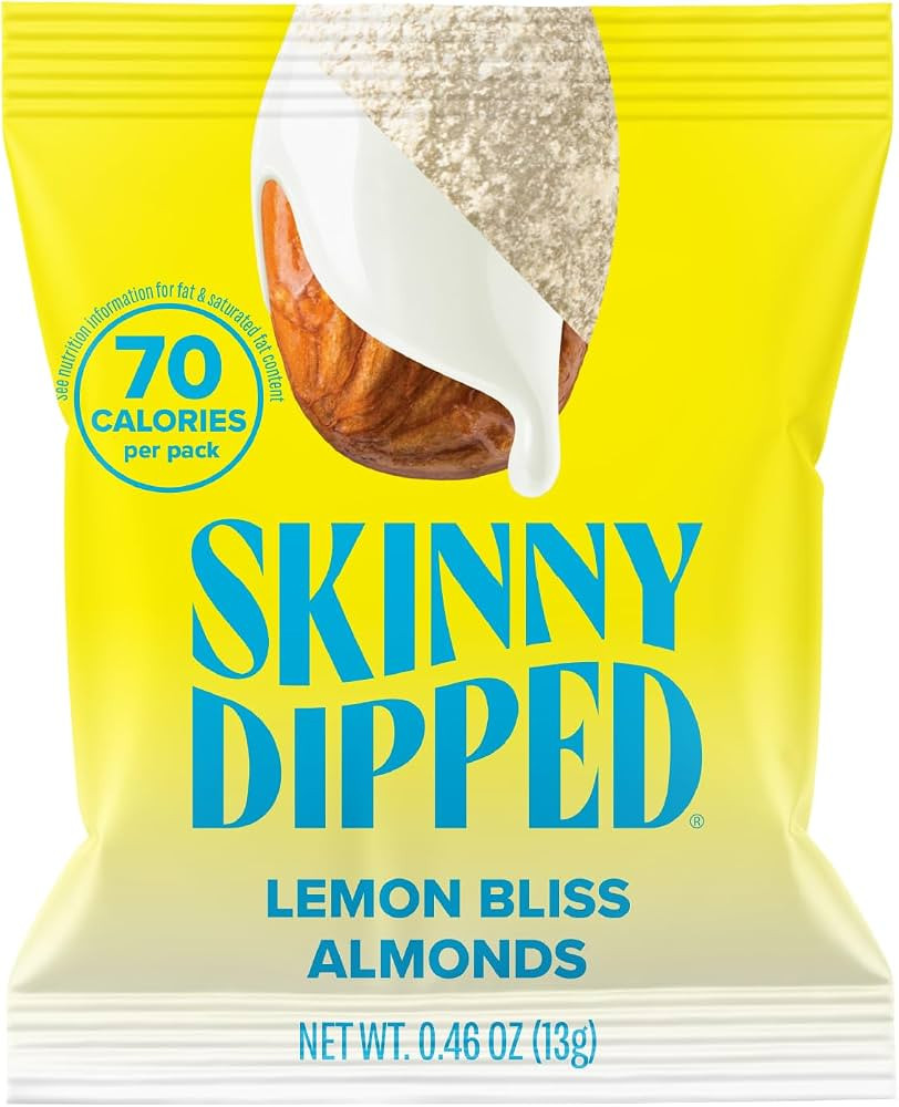 SkinnyDipped Lemon Bliss Almonds Mini Snack Packs | 24 Pack | Amazon (US)
