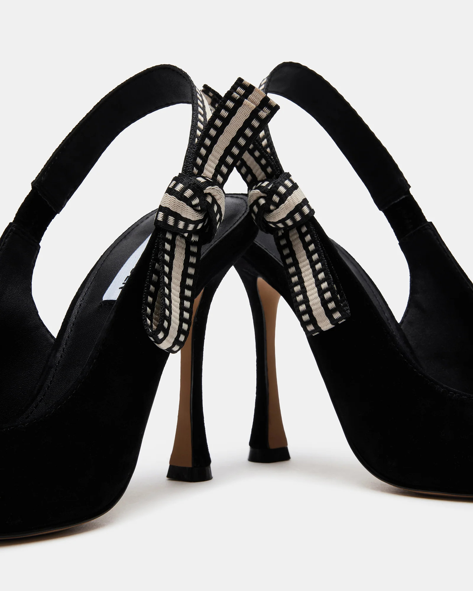 BRI Black Suede Slingback Pump Women's Heel | Steve Madden (US)