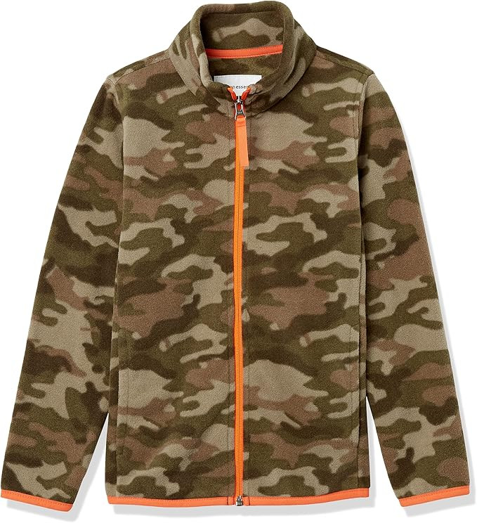 Amazon Essentials Boys and Toddlers' Polar Fleece Full-Zip Mock Jacket | Amazon (US)