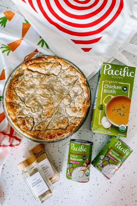 #ad I am partnering with @Target and @PacificFoods to share this simple Cream of Mushroom Chicken Pot Pie with you!! This would be such a perfect dish to share on these cold winter nights and even as we transition into cool Spring evenings. The Pacific Foods Organic Gluten Free Free Range Chicken Broth is packed with flavor and their Organic Gluten Free Condensed Cream of Mushroom Soup helps to make it creamy!  I keep these stocked in my pantry so I can whip up a cozy meal in minutes! I will leave the recipe below so be sure to pick these up on your next Target run! 

#ad #freshfromthepantry #PacificPantry #PantryofPossibility #Target #TargetPartner 

Cream of Mushroom Pot Pie

2 cans Pacific Foods Cream of Chicken Soup
½ cup Pacific Foods Organic Gluten Free Free Range Chicken Broth
1 bag frozen veggies thawed 
3 cups rotisserie chicken
Seasoning to taste! I used Poultry Seasoning, Garlic Poweder, Thyme, Salt and Pepper

Bake at 375 degrees for 30 minutes




#LTKSeasonal #LTKfamily #LTKhome
