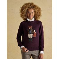 Joules Cotton Rich Embroidered Crew Neck Jumper Red Mix | Marks & Spencer (UK)