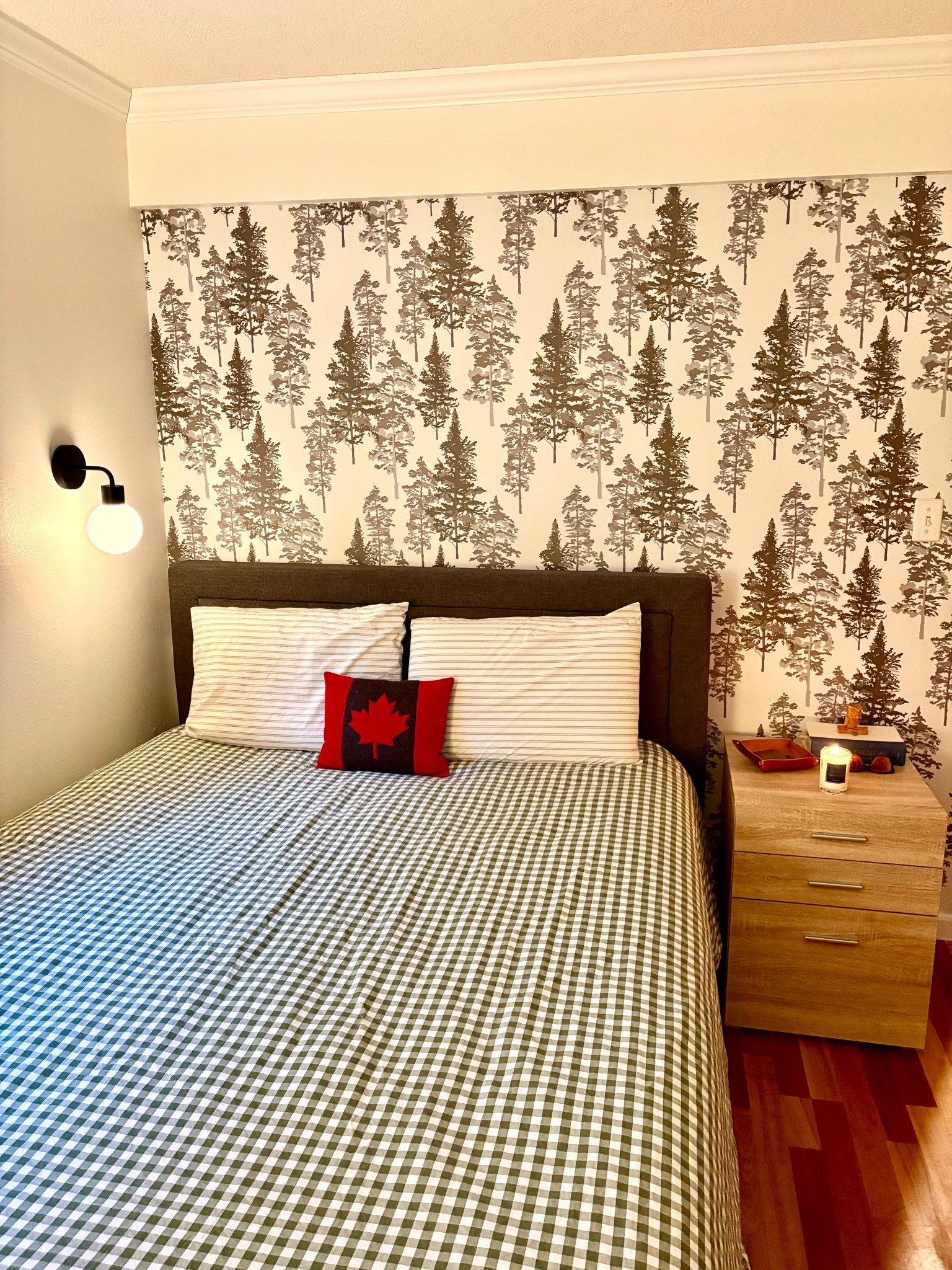 Bedding

As part of my home refresh I ordered the Quince Gingham Duvet set in Olive Green. It’s soft and very nice quality for much less than luxe brands like Piglet in Bed. 
It came with matching pillow cases (not shown here). Gingham is a classic, versatile style. I love the way it looks with the peel and stick wallpaper I used! 

#LTKFindsUnder100 #LTKHome