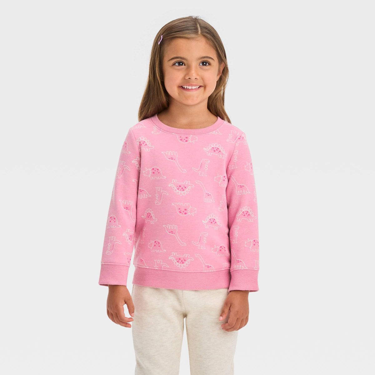 Toddler Girls' 2pk Fleece Pullover Sweatshirt - Cat & Jack™ Pink/Navy Blue | Target