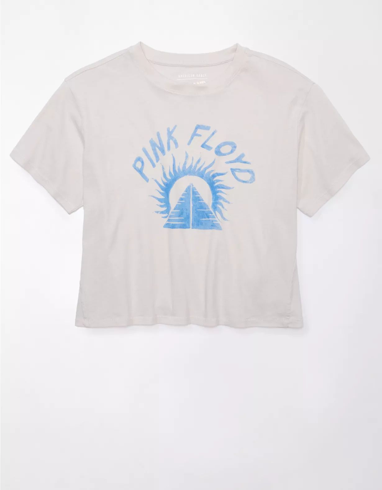 AE Cropped Pink Floyd Graphic Tee | American Eagle Outfitters (US & CA)